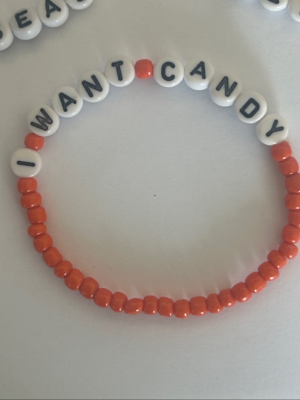 5 each Kids Orange & Black Halloween Beaded Bracelet Set - Unbranded